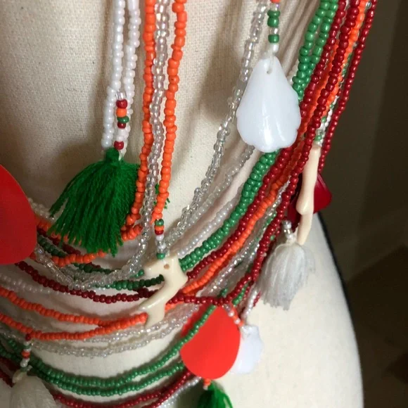 Colorful Multi-Strand Women's Necklace - Vibrant Multi - Picture 4 of 5